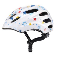 Bērnu velosipēda ķivere Meteor KS01 Little Stars, balta cena un informācija | Ķiveres | 220.lv