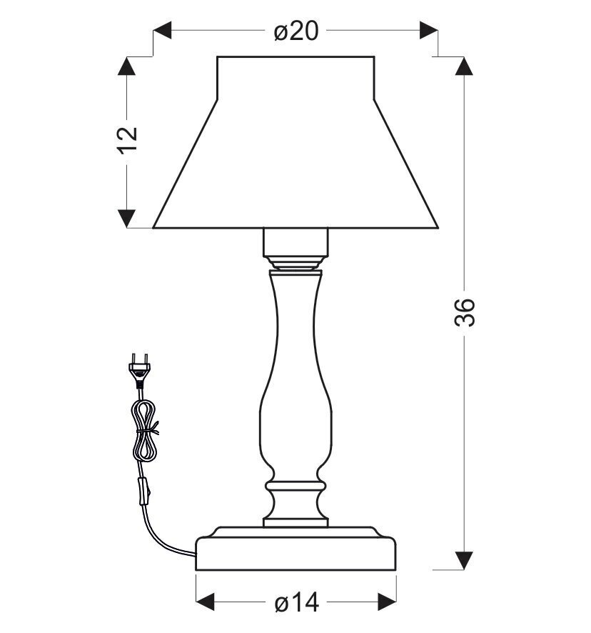 Candellux galda lampa Zefir цена и информация | Galda lampas | 220.lv