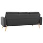vidaXL 3-daļīgs dīvānu komplekts, tumši pelēks audums цена и информация | Dīvāni | 220.lv