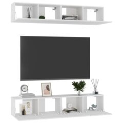 vidaXL televizora skapīši 4 gab., balts, 80x30x30cm cena un informācija | TV galdiņi | 220.lv