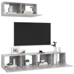 vidaXL televizora skapīši 3 gab., betona pelēks cena un informācija | TV galdiņi | 220.lv