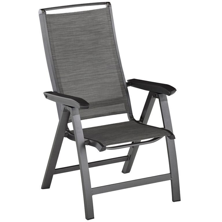 Saliekamais krēsls Kettler Forma II, melns цена и информация | Dārza krēsli | 220.lv
