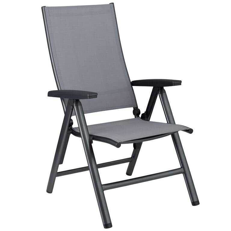 Saliekamais krēsls Kettler Cirrus, melns цена и информация | Dārza krēsli | 220.lv