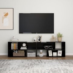 vidaXL televizora skapītis, melns, 149x30x52cm цена и информация | Тумбы под телевизор | 220.lv