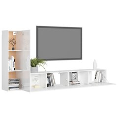 vidaXL televizora skapīšu komplekts, 3 daļas, balts cena un informācija | TV galdiņi | 220.lv