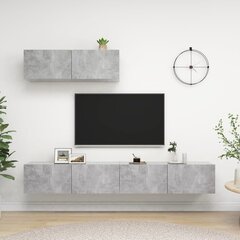 vidaXL televizora skapīši 3 gab., betona pelēks cena un informācija | TV galdiņi | 220.lv
