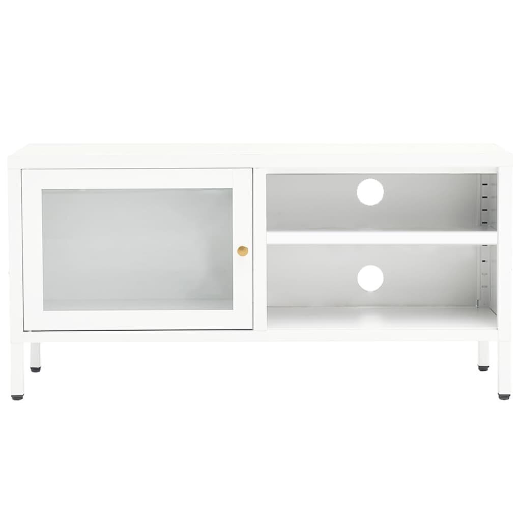 vidaXL televizora skapītis, balts, 90x30x44cm цена и информация | TV galdiņi | 220.lv