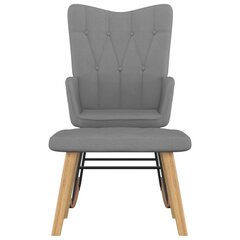 vidaXL šūpuļkrēsls ar kāju balstu, tumši pelēks cena un informācija | Atpūtas krēsli | 220.lv