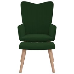Atpūtas krēsls ar kāju balstu, zaļš cena un informācija | Atpūtas krēsli | 220.lv