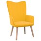 Atpūtas krēsls ar kāju balstu, dzeltens cena un informācija | Atpūtas krēsli | 220.lv