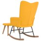 vidaXL šūpuļkrēsls ar kāju balstu, sinepju dzeltens cena un informācija | Atpūtas krēsli | 220.lv