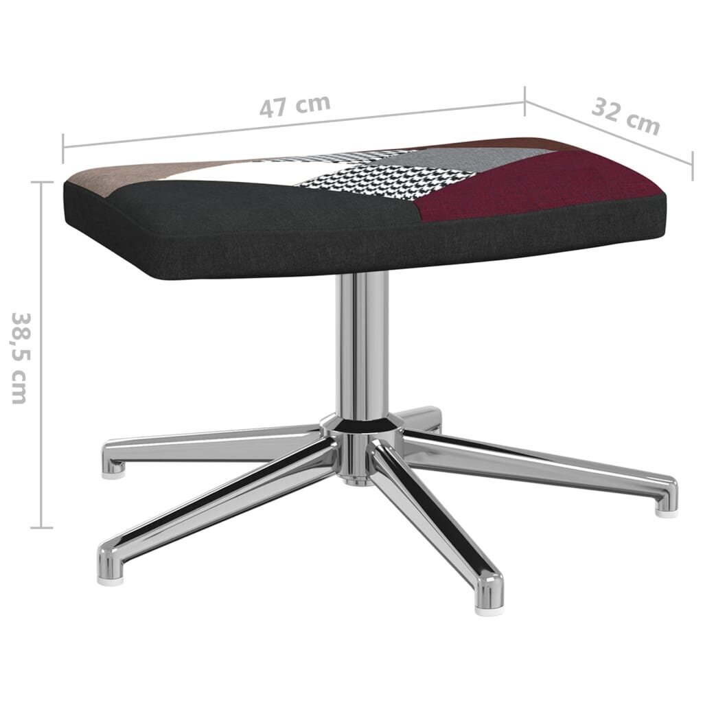 vidaXL atpūtas krēsls ar kāju balstu, stepēts dizains цена и информация | Atpūtas krēsli | 220.lv