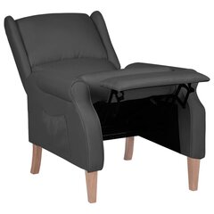 vidaXL atgāžamais krēsls, tumši pelēks цена и информация | Кресла в гостиную | 220.lv