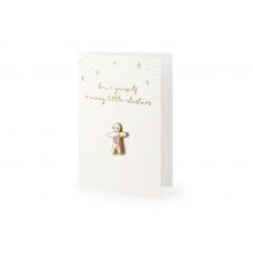 Kartīte ar emaljas tapu Gingerbread Man, 10,5x14,8cm cena un informācija | Svētku dekorācijas | 220.lv