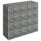 vidaXL gabions, augstā puķu kaste, cinkots tērauds, 90x30x90 cm цена и информация | Podi stādiem un pārstādīšanai | 220.lv