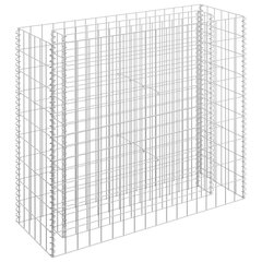 vidaXL gabions, augstā puķu kaste, cinkots tērauds, 90x30x90 cm cena un informācija | Podi stādiem un pārstādīšanai | 220.lv