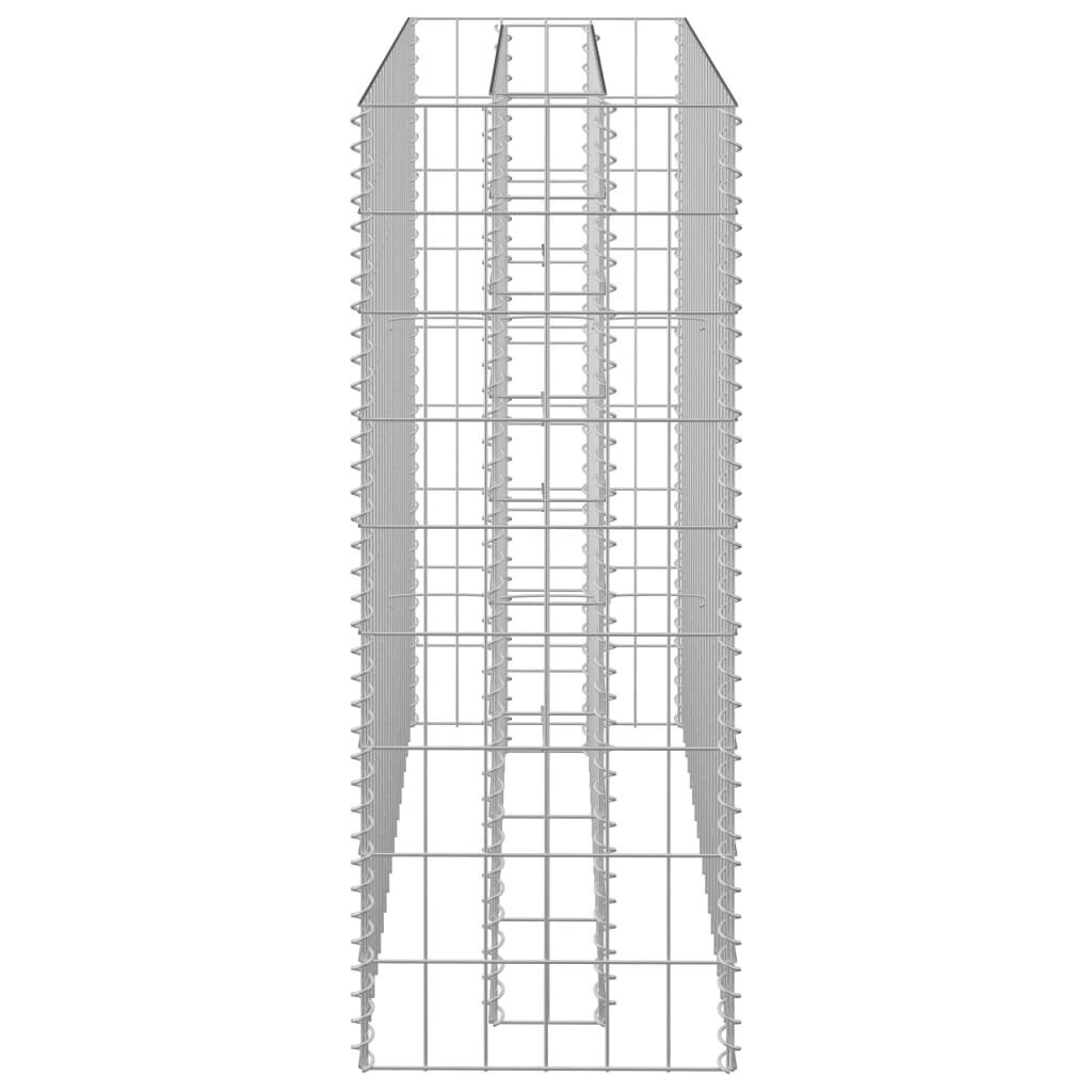 vidaXL gabions, augstā puķu kaste, cinkots tērauds, 90x30x90 cm цена и информация | Podi stādiem un pārstādīšanai | 220.lv