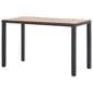vidaXL dārza galds, melns un brūns, 123x60x74 cm, akācijas masīvkoks cena un informācija | Dārza galdi | 220.lv