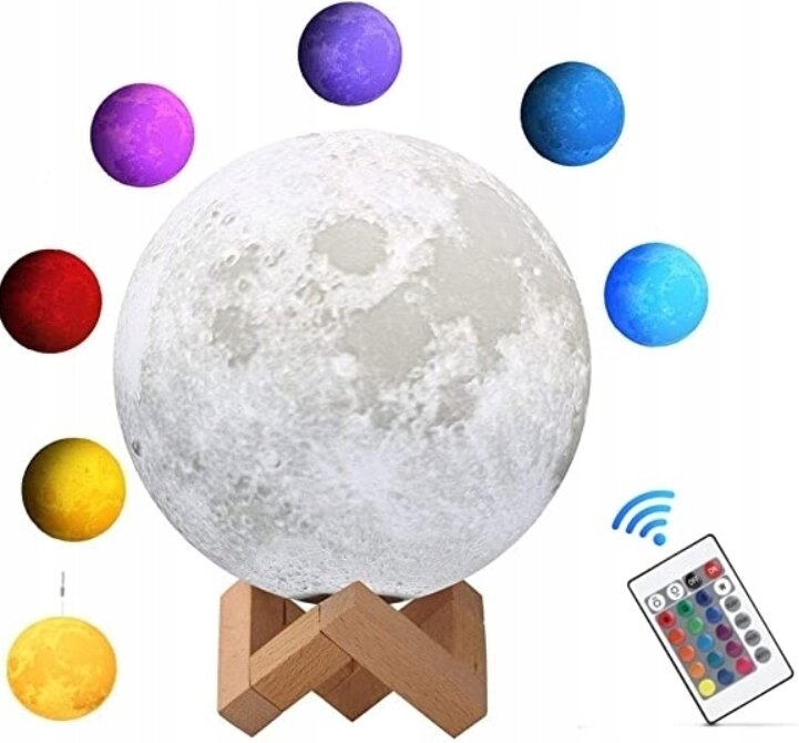 3D RGB mēness lampiņa, tālvadības pults cena un informācija | Gaisa mitrinātāji | 220.lv