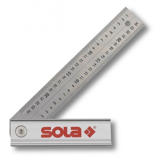 Leņķmērs Sola Quattro; 250x170 mm Mērījumu intervāls 45-90-135º cena un informācija | Rokas instrumenti | 220.lv