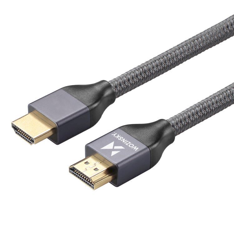 Wozinsky cable HDMI 2.1 8K 60 Hz 48 Gbps / 4K 120 Hz / 2K 144 Hz 2m silver (WHDMI-20) cena un informācija | Kabeļi un vadi | 220.lv