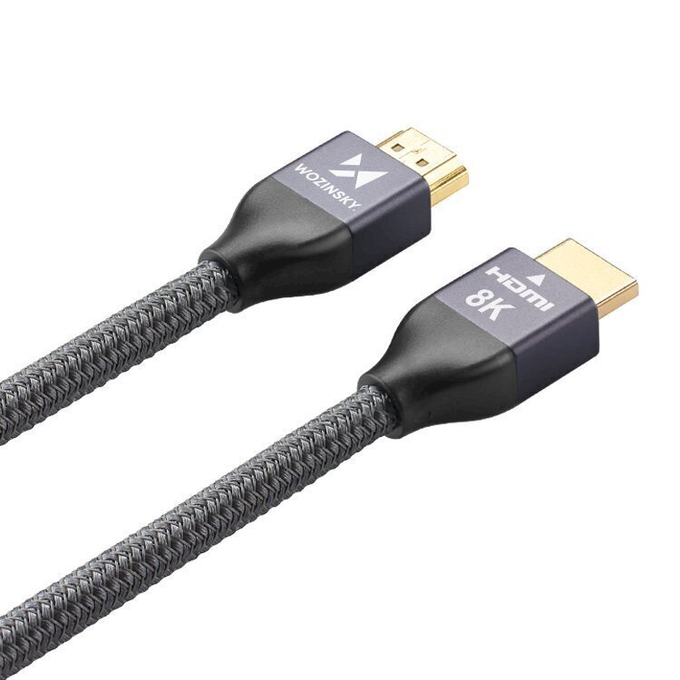 Wozinsky cable HDMI 2.1 8K 60 Hz 48 Gbps / 4K 120 Hz / 2K 144 Hz 3m silver (WHDMI-30) cena un informācija | Kabeļi un vadi | 220.lv