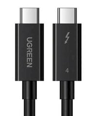 Кабель USB-C на USB-C UGREEN US501, Gen3, 100 Вт, 4K, 0,8 м (черный) цена и информация | Кабели для телефонов | 220.lv