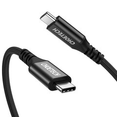 Кабель для быстрой зарядки Choetech USB Type C - USB Type C 3.1 Gen 2 100Вт Power Delivery, 2 м, черный (XCC-1007) цена и информация | Кабели для телефонов | 220.lv