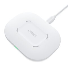 Беспроводное зарядное устройство Choetech Qi 15 Вт + USB-кабель - USB Type C, 1 м, белое (T550-F-V2) цена и информация | Зарядные устройства для телефонов | 220.lv