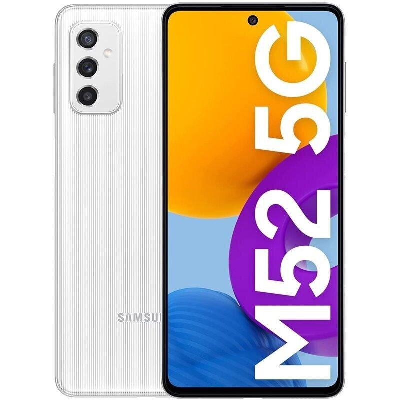 Samsung Galaxy M52 5G, 128 GB, Dual SIM, White цена и информация | Mobilie telefoni | 220.lv