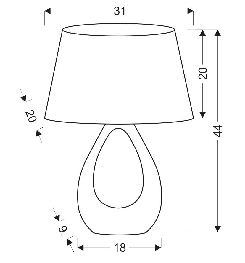 Candellux galda lampa Romano cena un informācija | Galda lampas | 220.lv