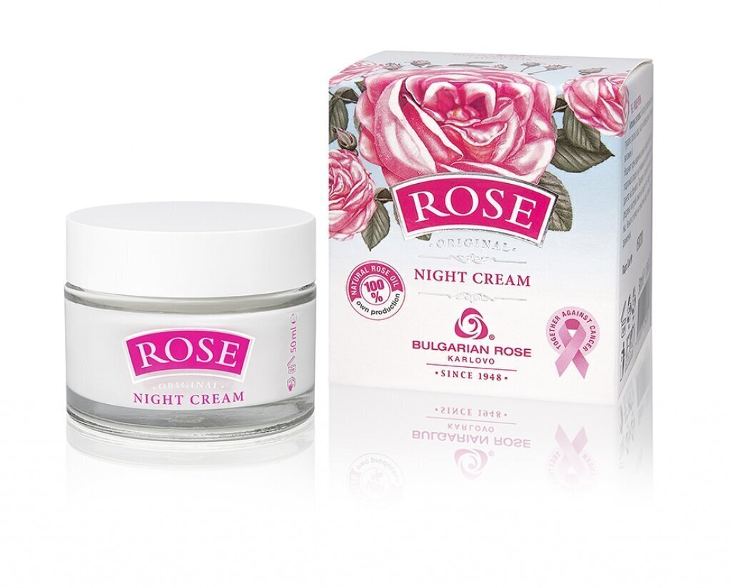 Nakts krēms sejai Rose Original ar 100% dabīgo rožu eļļu & rožūdeni, 50 ml cena un informācija | Sejas krēmi | 220.lv