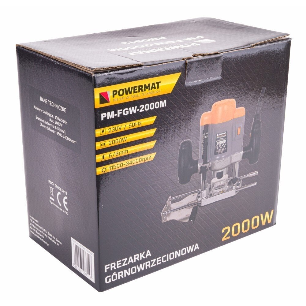 Elektriska frēze PowerMat 2000W цена и информация | Frēzes | 220.lv