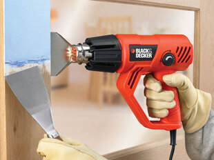 Black & Decker KX2200K-QS heat gun Hot air gun 720 l/min 645 °C 2000 W Black, Orange цена и информация | Строительные фены | 220.lv