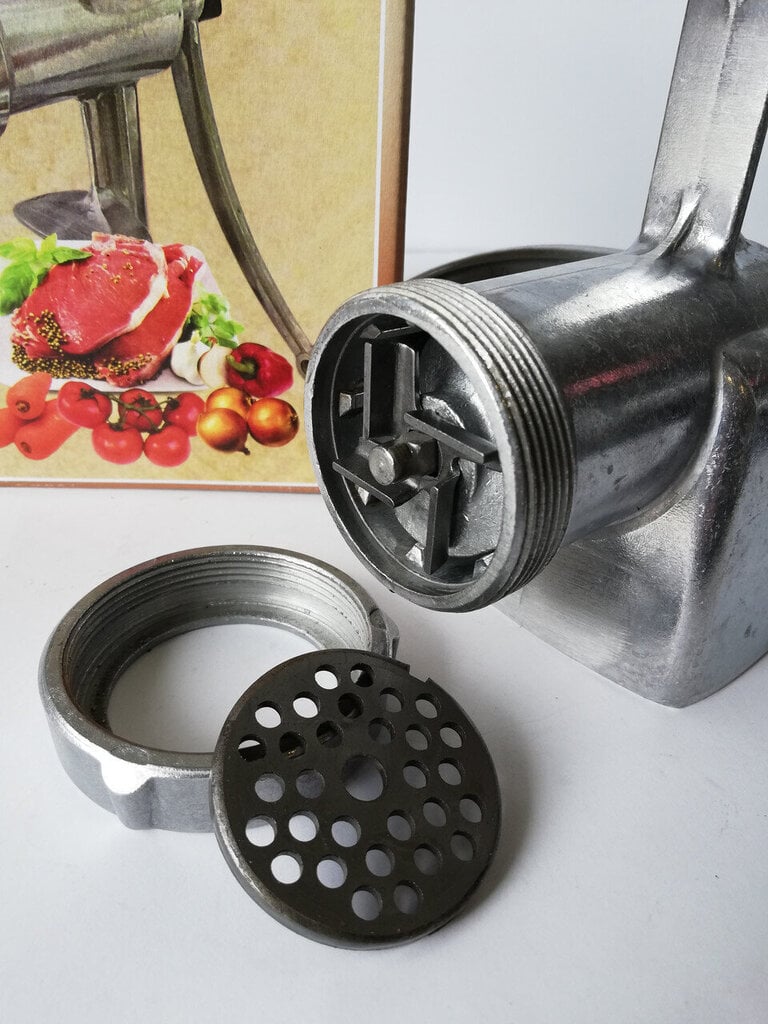 Manuāla alumīnija gaļasmašīna MA-S GOST 4025-83 cena un informācija | Virtuves piederumi | 220.lv