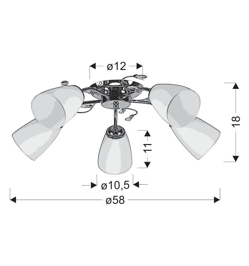 Candellux lampa Ursella cena un informācija | Griestu lampas | 220.lv