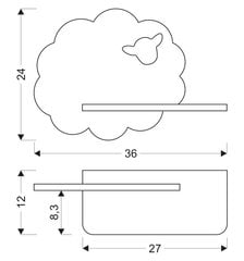 Candellux bērnu sienas lampa Sheep цена и информация | Детские светильники | 220.lv