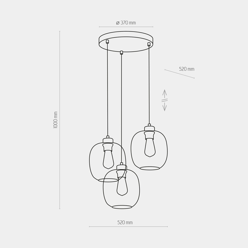 TK Lighting piekaramā lampa Elio 3184 cena un informācija | Lustras | 220.lv