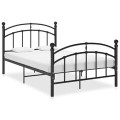 Каркас кровати vidaXL, 120x200 cм, чёрный, металл  цена и информация | Кровати | 220.lv
