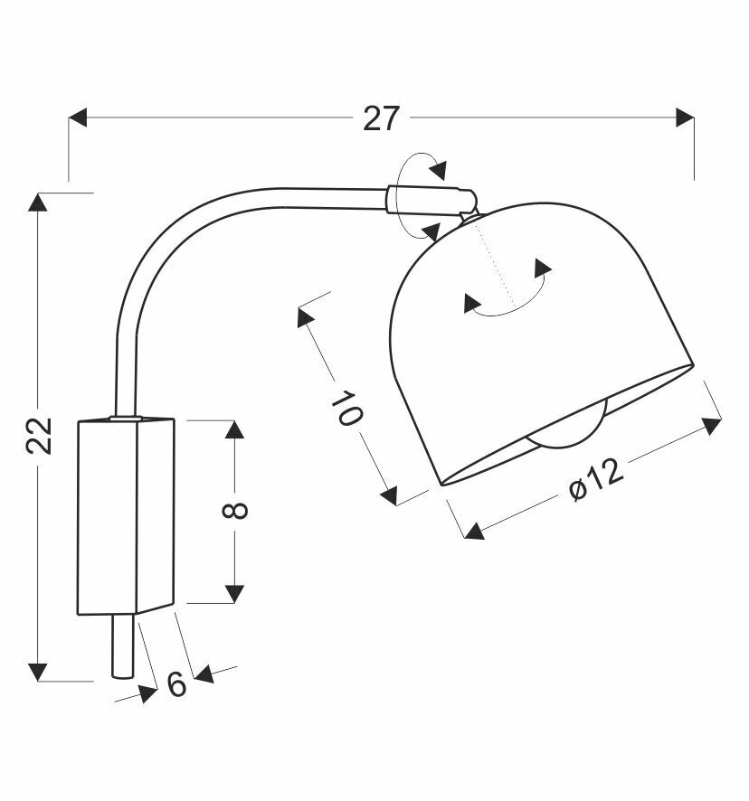 Candellux sienas lampa Rupi цена и информация | Sienas lampas | 220.lv