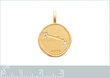 Kulons ar zelta pārklājumu 750°, auns, ražots Francijā цена и информация | Kaklarotas | 220.lv