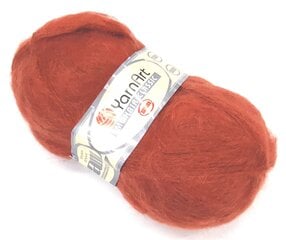 Adīšanas dzija YarnArt MOHAIR CLASSIC 100g, krāsa oranži brūna cena un informācija | Adīšana | 220.lv