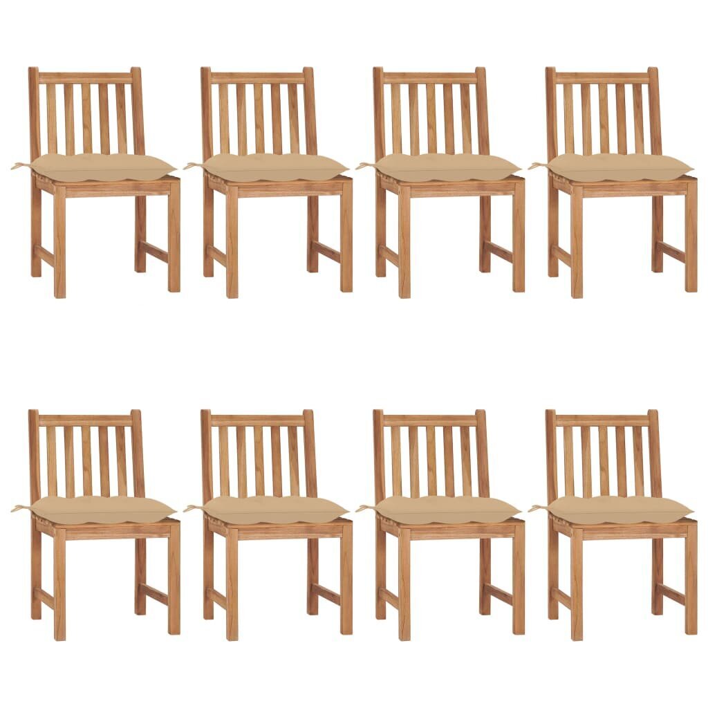 Dārza krēsli ar spilveniem, 8 gab. cena un informācija | Dārza krēsli | 220.lv