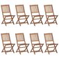 Saliekamie dārza krēsli ar spilveniem vidaXL, 8 gab. цена и информация | Dārza krēsli | 220.lv