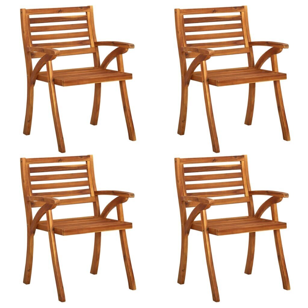 Dārza krēsli ar spilveniem, 4 gabali, brūni cena un informācija | Dārza krēsli | 220.lv