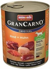 Консервы для собак GranCarno adult с говядиной и куриным мясом 0,8 кг цена и информация | Консервы для собак | 220.lv