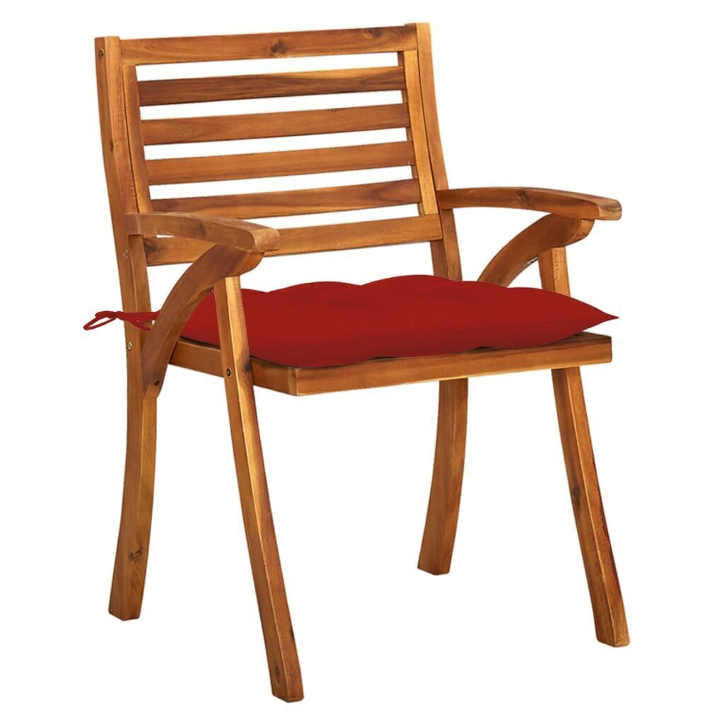 Dārza krēsli ar spilveniem, 8 gabali, brūni цена и информация | Dārza krēsli | 220.lv