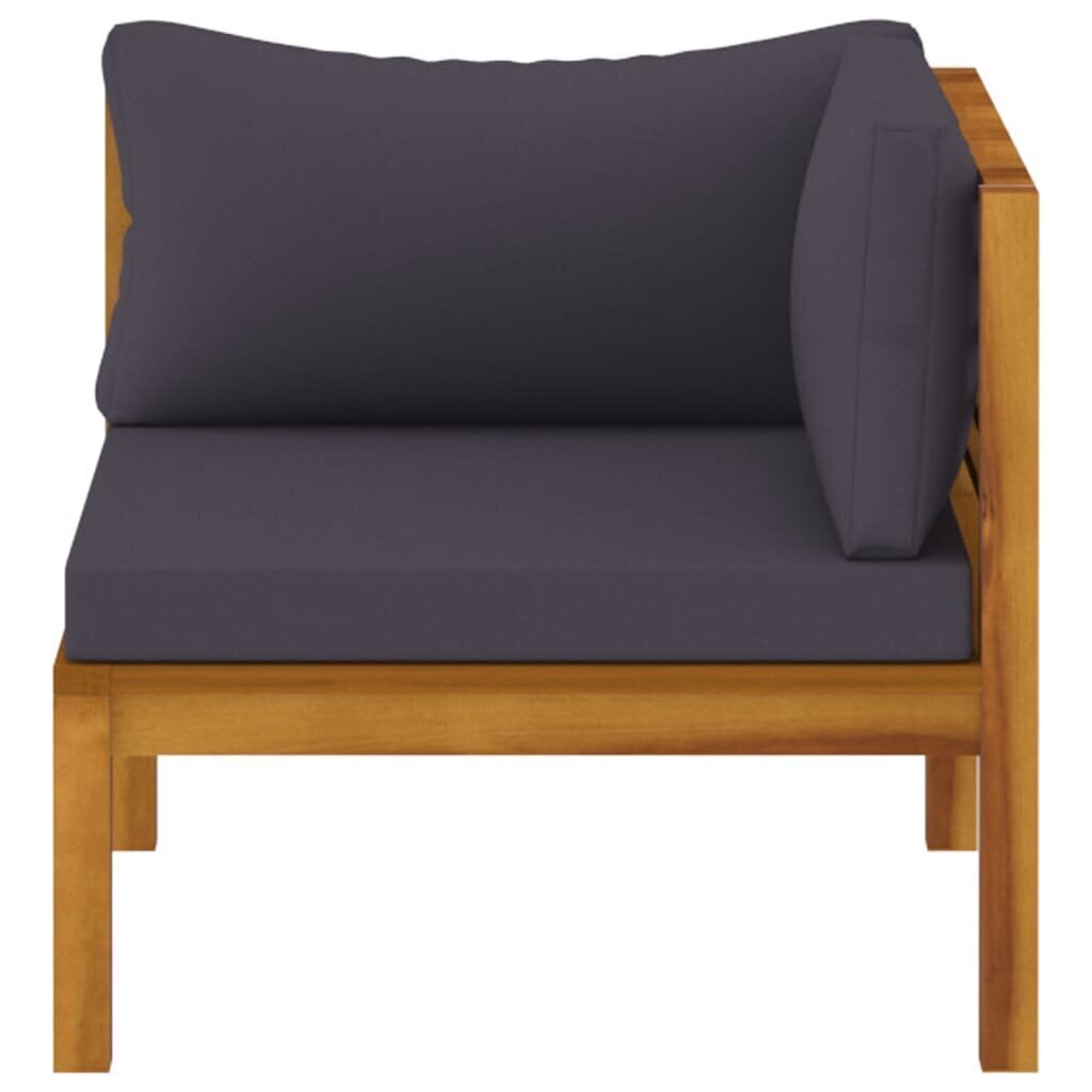 Modulārais stūra dīvāns ar spilveniem, zils/brūns cena un informācija | Dārza krēsli | 220.lv