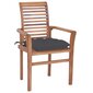 Virtuves krēsli ar antracīta spilveniem vidaXL, 8 gab. цена и информация | Dārza krēsli | 220.lv