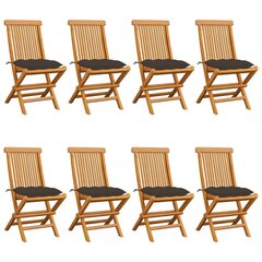 Dārza krēsli ar taupe spilveniem, 8 gab. cena un informācija | Dārza krēsli | 220.lv